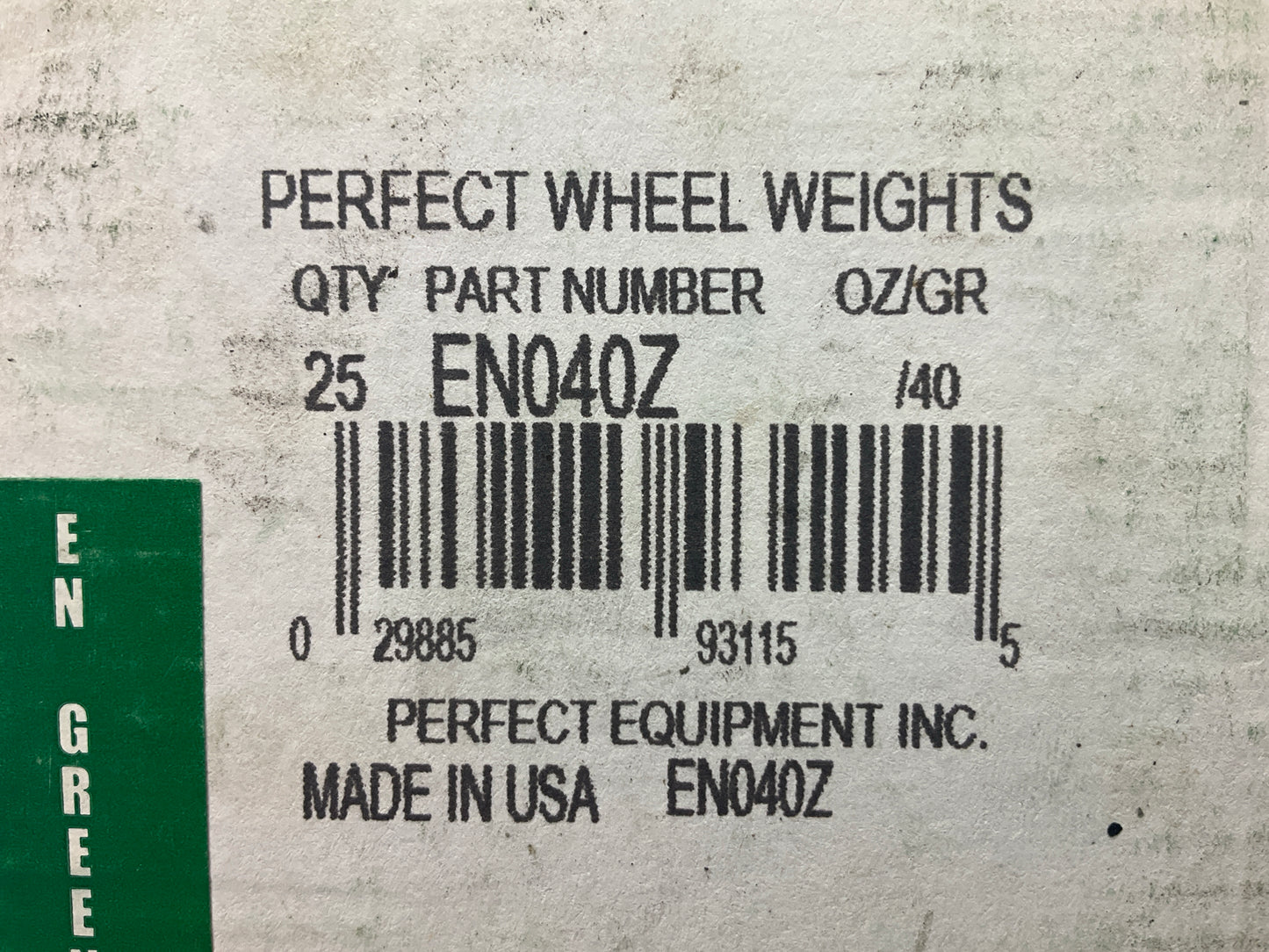 (25) Perfect Wheel Weights EN040Z EN Type Clip On Wheel Weight Zinc Coated, 40g.