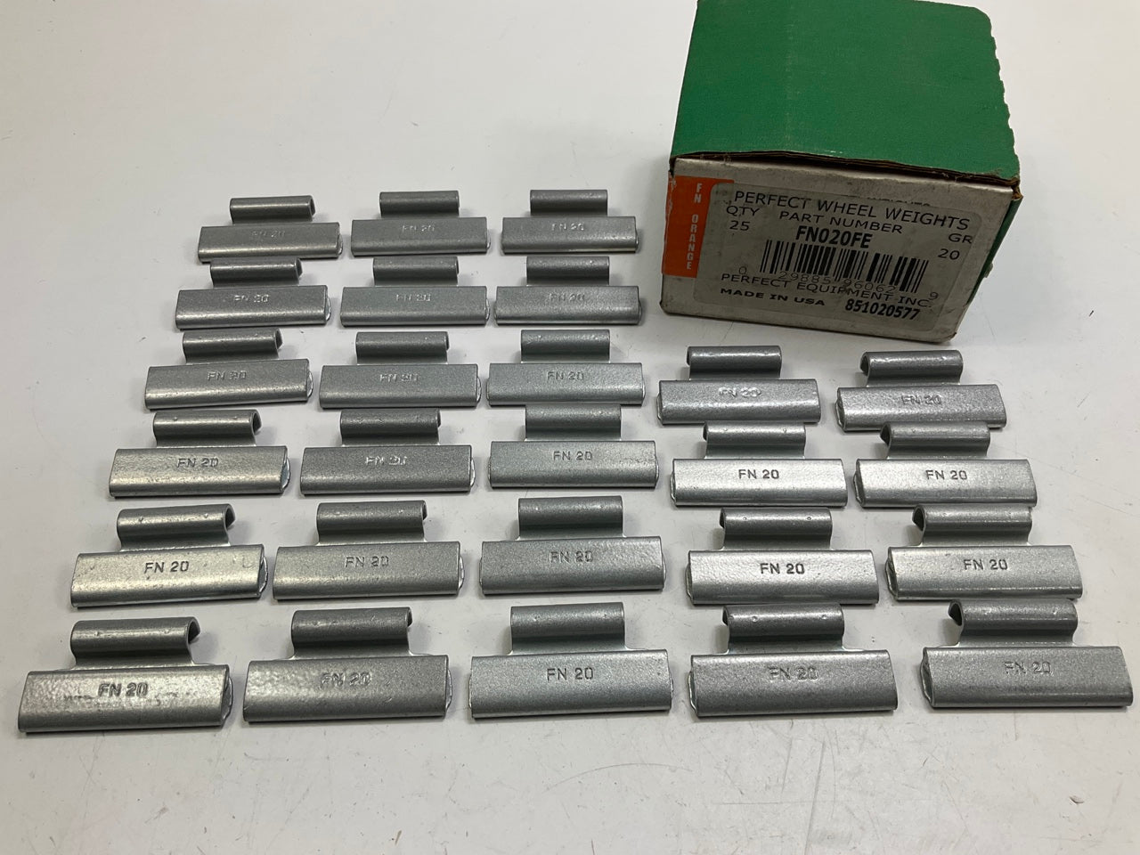 Perfect Wheel Weights FN020FE - Wheel Weights 20 Gr - Box Of 25 Pcs