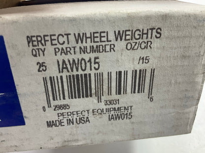 (25) Perfect Wheel Weights IAW015 Lead Coated Clip On Wheel Weights, 15g