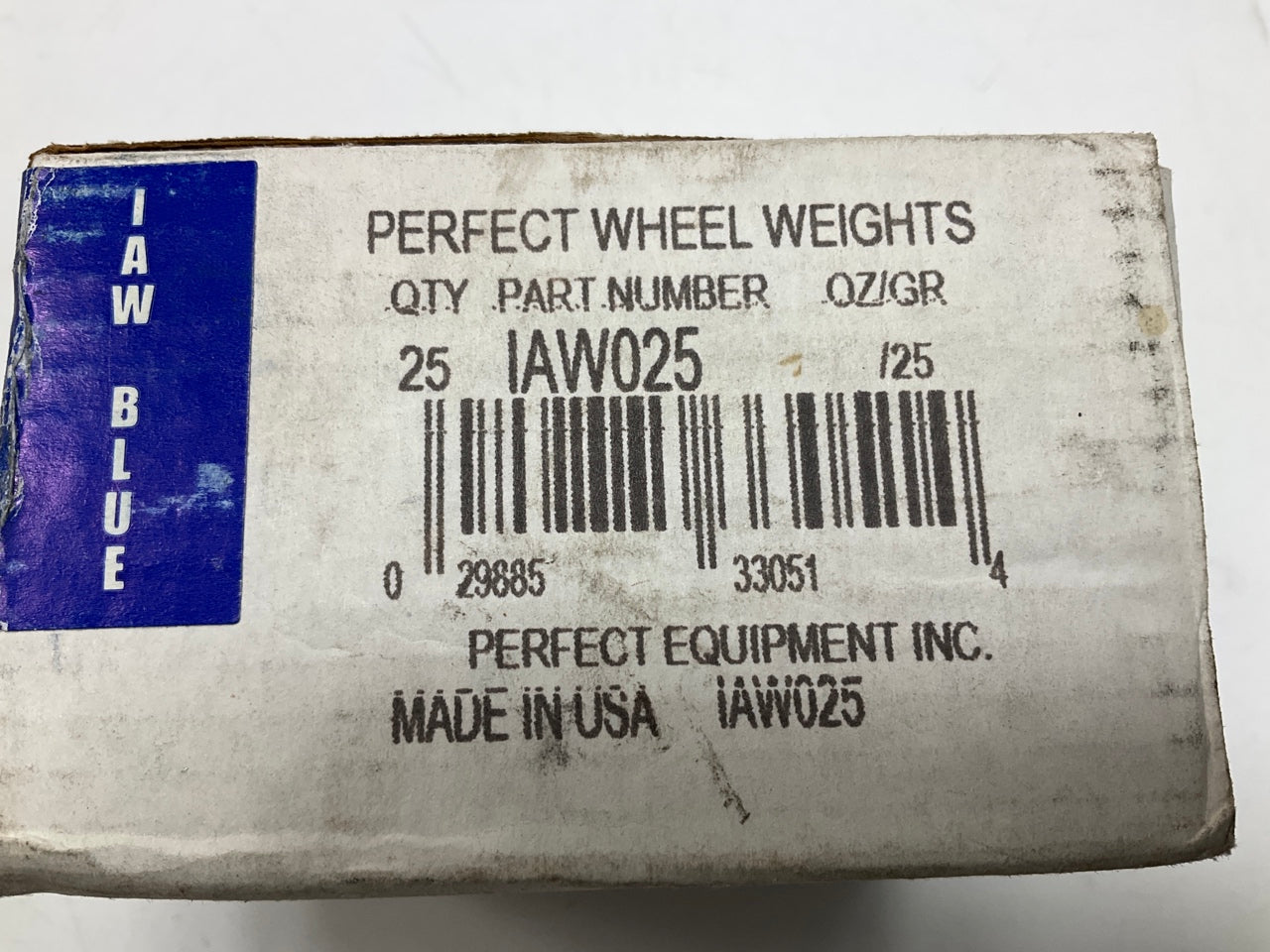 Perfect Wheel Weights IAW025 Wheel Weights .25 Oz - Box Of 25 Pcs