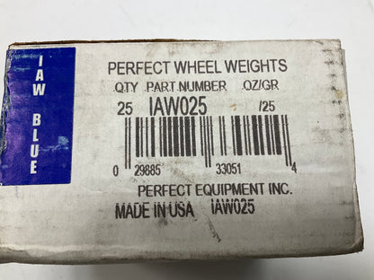 Perfect Wheel Weights IAW025 Wheel Weights .25 Oz - Box Of 25 Pcs