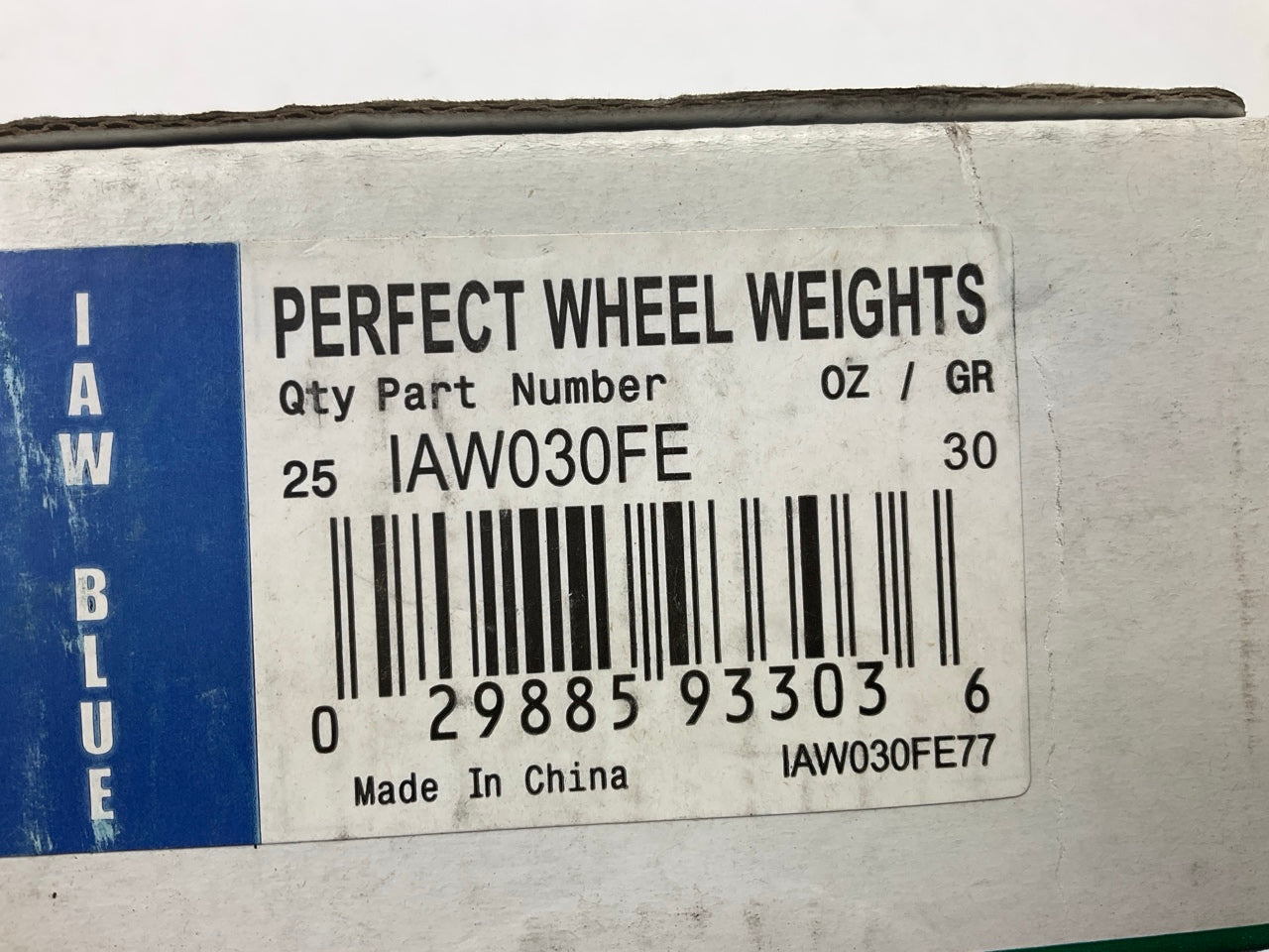 Perfect Wheel Weights IAW030FE Wheel Weights 30 Grams - Box Of 25