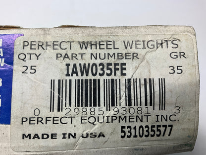 Perfect Wheel Weights IAW035FE Wheel Weights 35 Gr - 25 Pcs Total