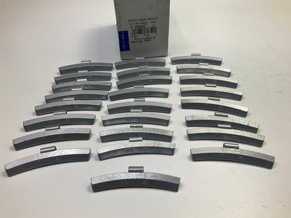 (25) Perfect Wheel Weights IAW040Z Zinc Coated Clip On Wheel Weights, 40g