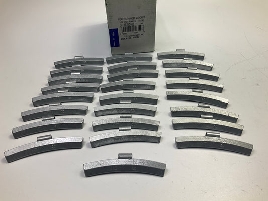 (25) Perfect Wheel Weights IAW040Z Zinc Coated Clip On Wheel Weights, 40g