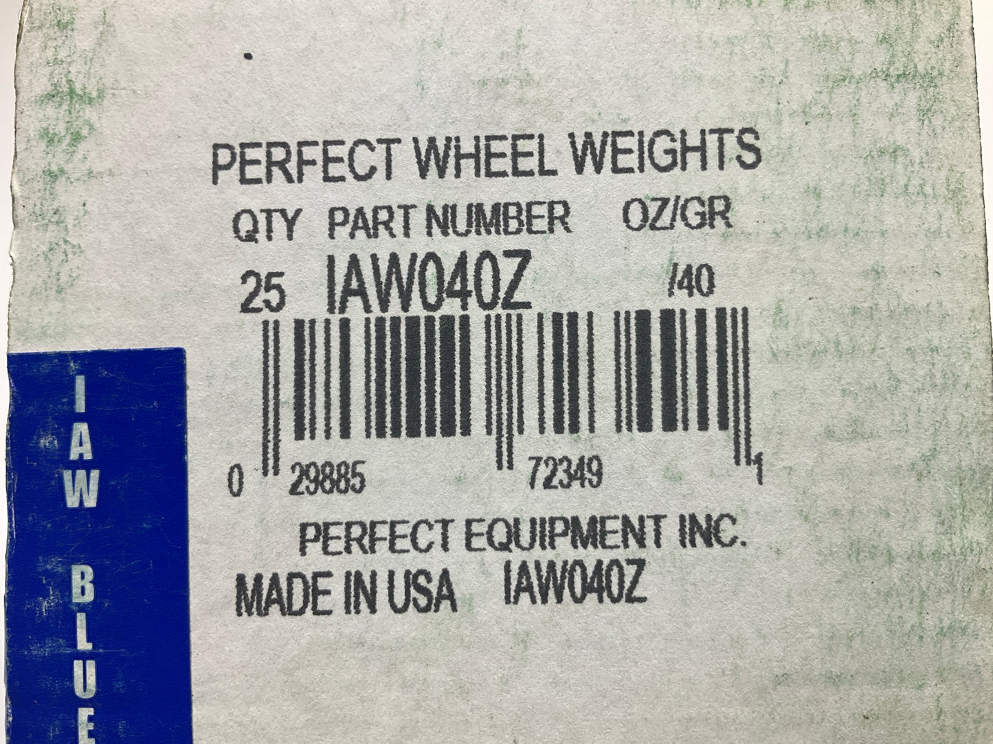 (25) Perfect Wheel Weights IAW040Z Zinc Coated Clip On Wheel Weights, 40g
