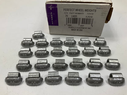 Perfect Wheel Weights LH025 Wheel Weights - 0.25oz / 10 Grams,  Box Of 25 Pcs