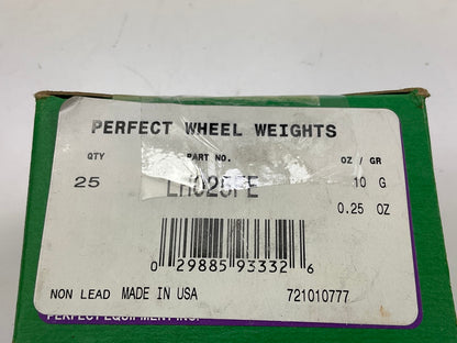 Perfect Wheel Weights LH025FE Wheel Weights .25 Oz Each - 25 Pcs Total