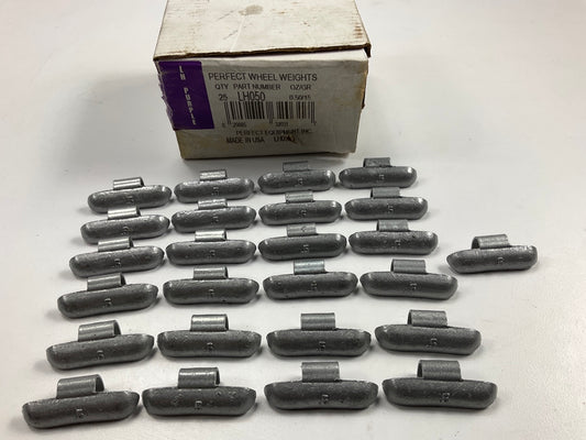 (25) Perfect Wheel Weights LH050 Lead Coated Clip On Wheel Weights, 0.50oz