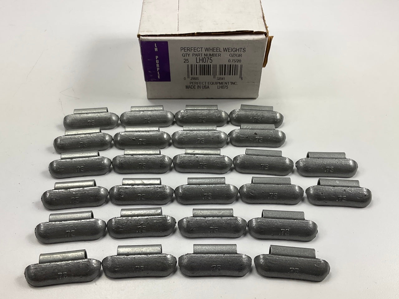 Perfect Wheel Weights LH075 Wheel Weights 0.75 Oz - Box Of 25