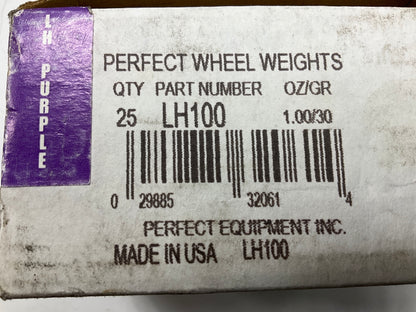 Perfect Wheel Weights LH100 Wheel Weights 1 Oz - 25 Pcs Total
