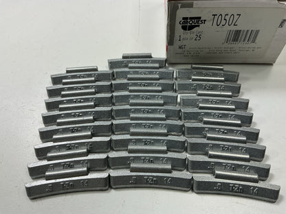Perfect T050Z 1/2 Oz Coated Zinc Wheel Weights 0.50 Oz - Pack Of 25