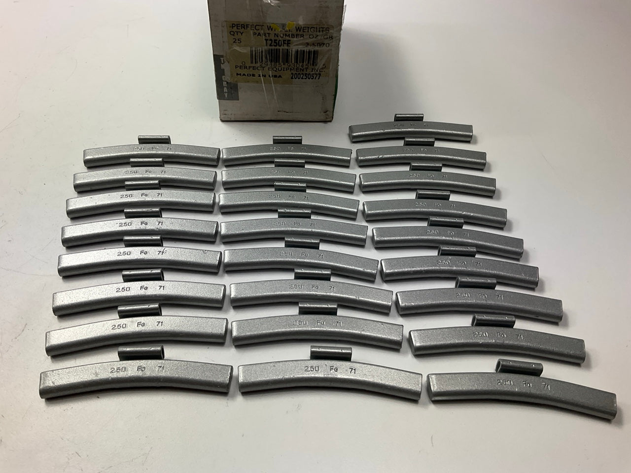 Perfect Wheel Weights T250FE Wheel Weights 2.50 Oz - Box Of 25 Pcs