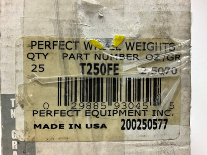 Perfect Wheel Weights T250FE Wheel Weights 2.50 Oz - Box Of 25 Pcs