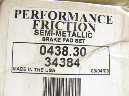 Performance Friction 0438-30 FRONT Brake Pads - 1989-1992 Toyota Pickup RWD 1TON