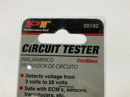 Performance Tool 20192 Cordless Circuit Tester (3 To 28 Volt)
