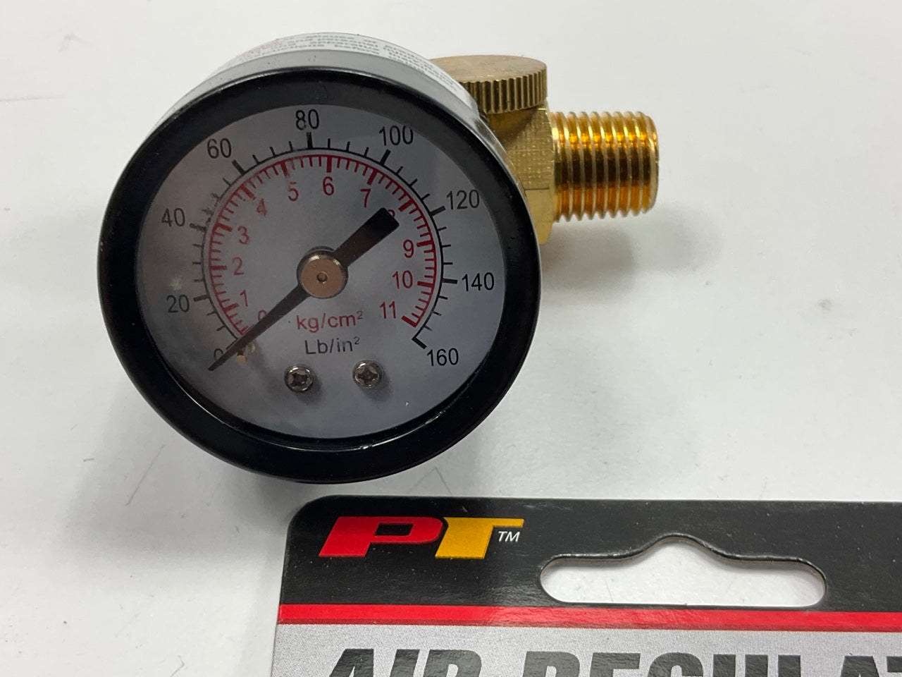 Performance M693 1/4'' NPT Brass Air Compressor Tank Valve With 160 PSI Gauge