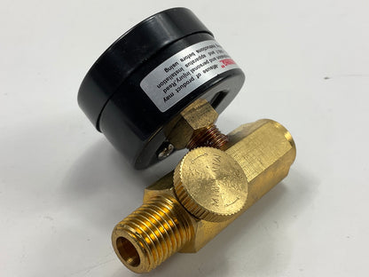 Performance M693 1/4'' NPT Brass Air Compressor Tank Valve With 160 PSI Gauge