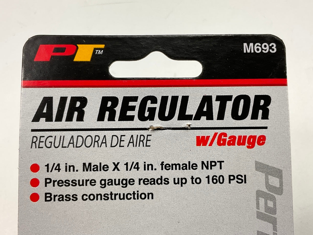 Performance M693 1/4'' NPT Brass Air Compressor Tank Valve With 160 PSI Gauge