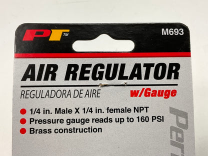Performance M693 1/4'' NPT Brass Air Compressor Tank Valve With 160 PSI Gauge