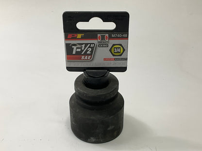 Performance Tool M740-48 1-1/2'' Impact Socket 3/4'' Drive 6 Point