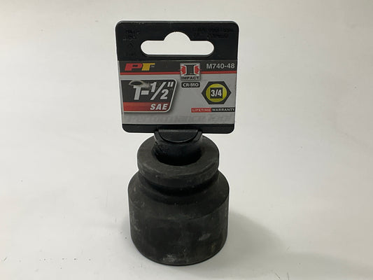 Performance Tool M740-48 1-1/2'' Impact Socket 3/4'' Drive 6 Point