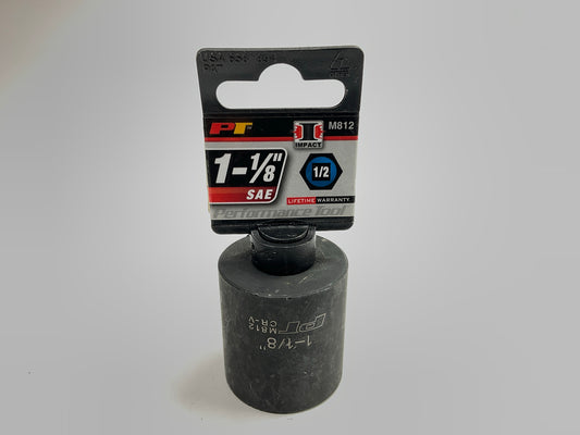 Performance Tool M812 1/2'' Drive 1-1/8'' 6-Point Standard Impact Socket