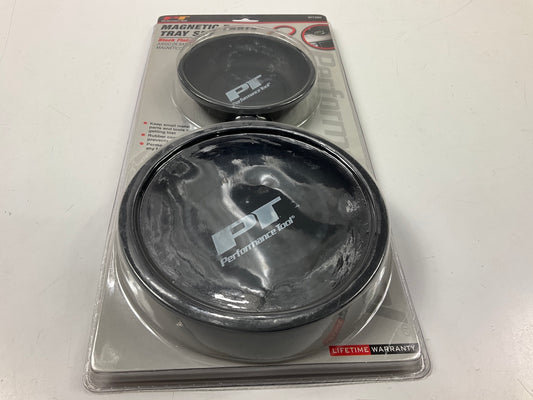 Performance Tool W1280 5.5'' And 4'' Rubber Black Magnetic Parts Tray Set
