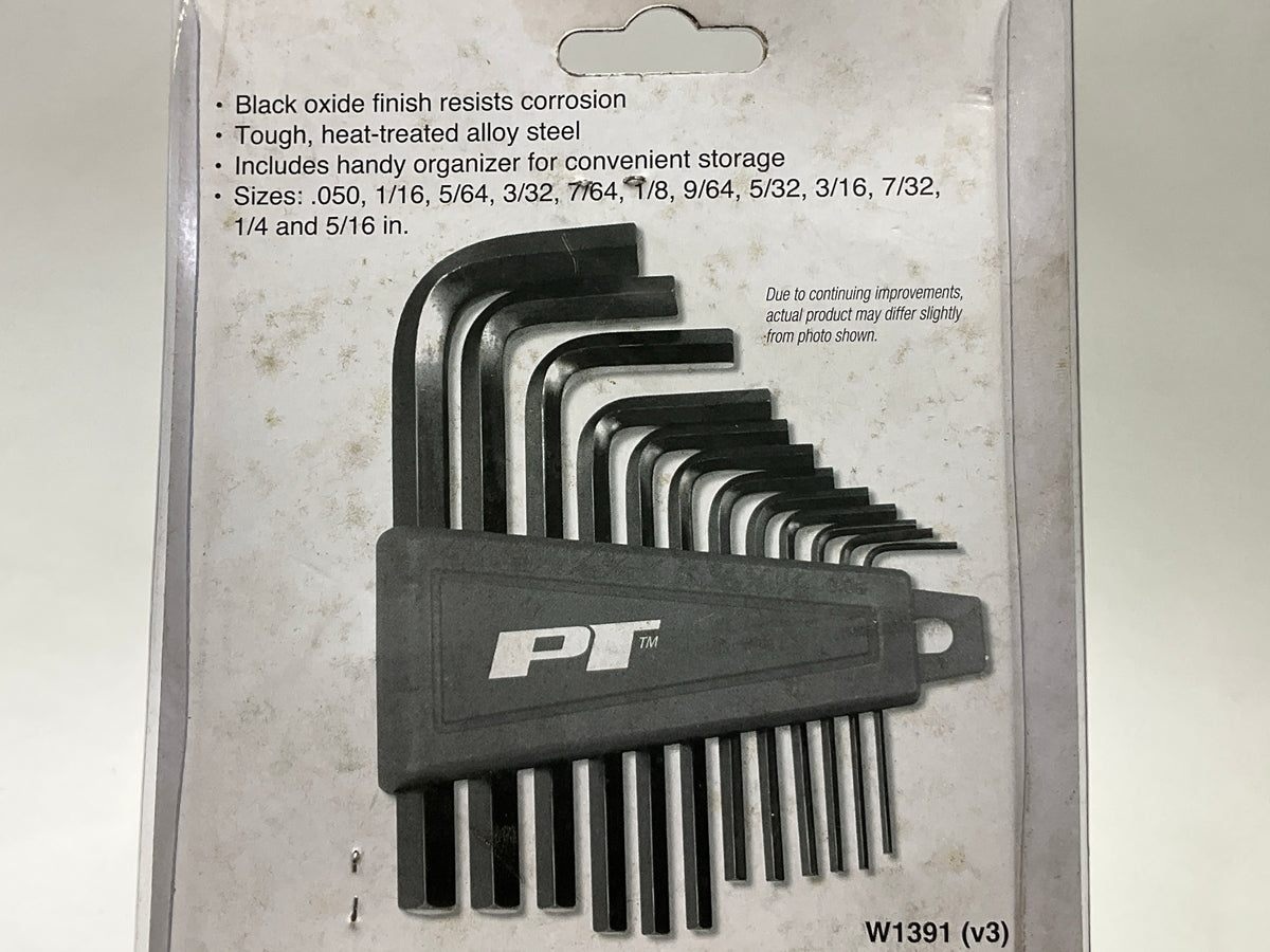 Performance Tool W1391 12-Piece SAE Hex Key Wrench Set