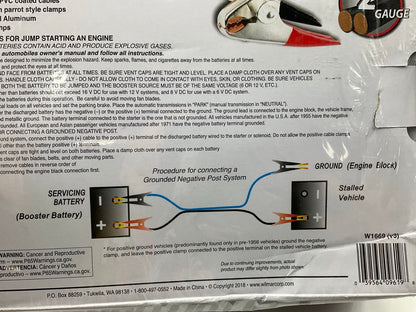 Performance Tool W1669 20' Commercial Duty 2-Gauge 800 PEAK AMP Jumper Cables