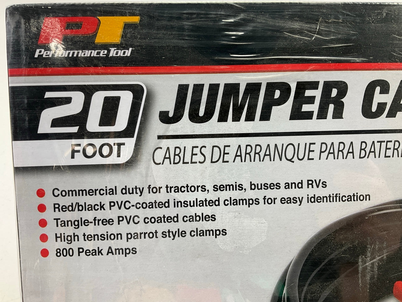 Performance Tool W1669 20' Commercial Duty 2-Gauge 800 PEAK AMP Jumper Cables