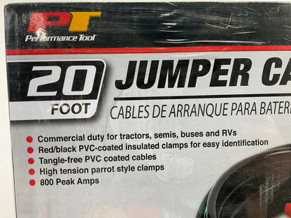 Performance Tool W1669 20' Commercial Duty 2-Gauge 800 PEAK AMP Jumper Cables