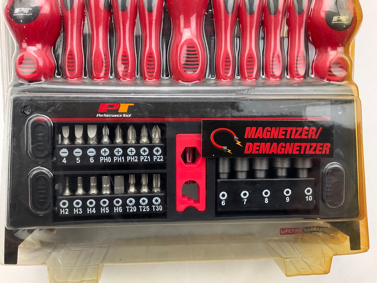 Performance Tool W1727 39-Piece Screwdriver Set With Organizer Rack