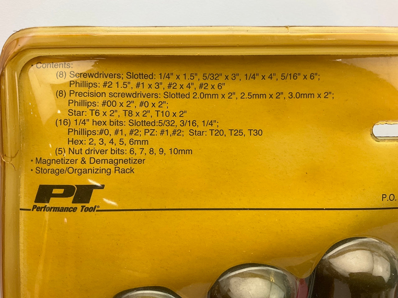 Performance Tool W1727 39-Piece Screwdriver Set With Organizer Rack