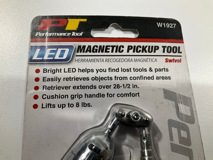 Performance Tool W1927 Swivel LED Magnetic Pickup Tool, Picks-Up Up To 8 Lbs