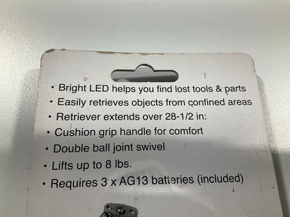 Performance Tool W1927 Swivel LED Magnetic Pickup Tool, Picks-Up Up To 8 Lbs
