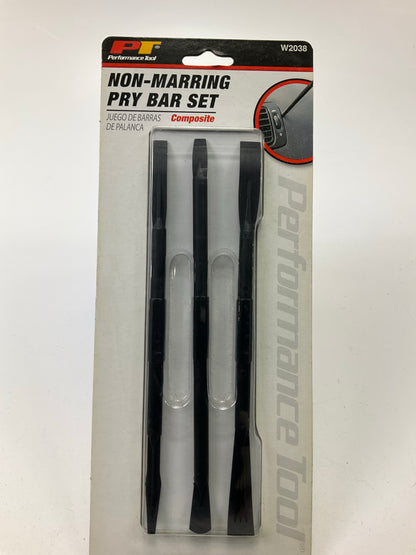 Performance Tool W2038 3-Piece 5'' Round Line-Up Non-Marring Pry Bar Set