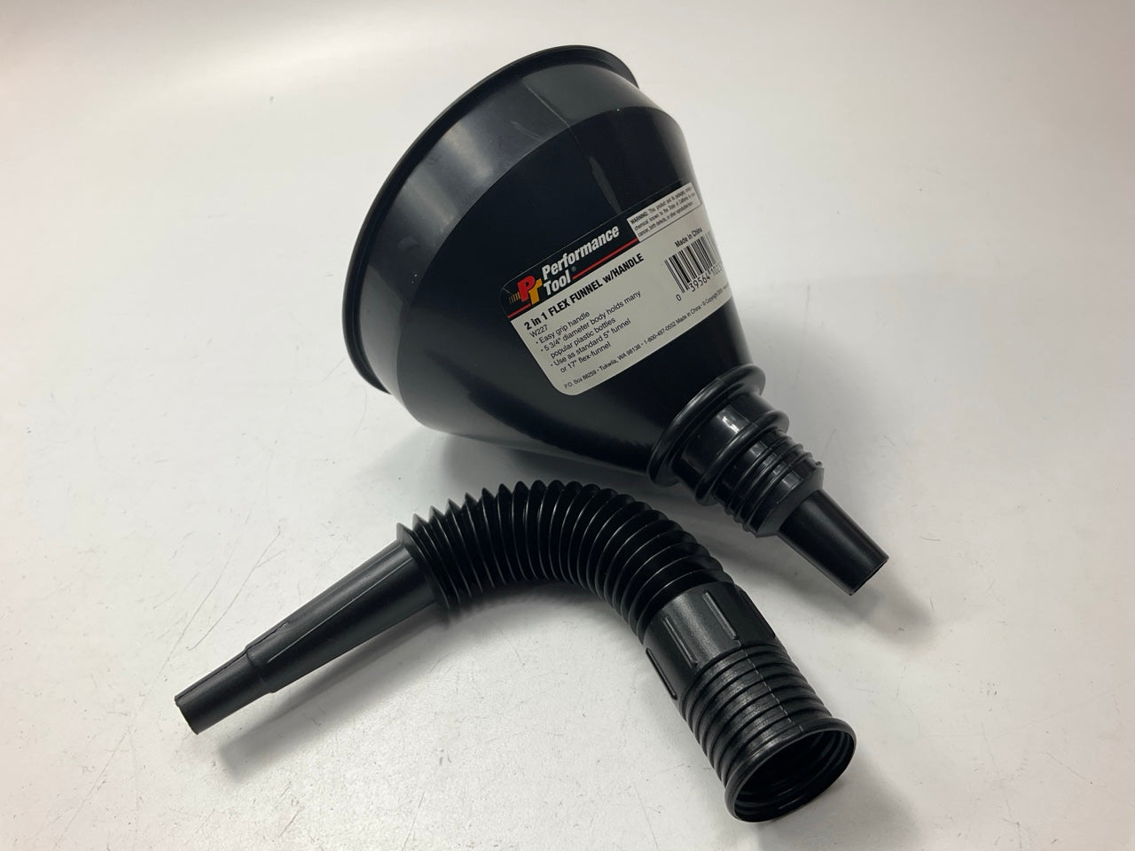 Performance Tool W227 Removable Spout Oil Jug Funnel W/ Easy Hold Handle