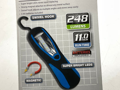 Performance Tool W2424 248 Lumen Super Bright Handheld LED Work Light With Hook