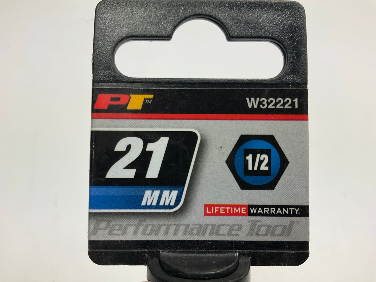 Performance Tool W32221 1/2'' Drive 21 Mm 6-Point Metric Standard Socket