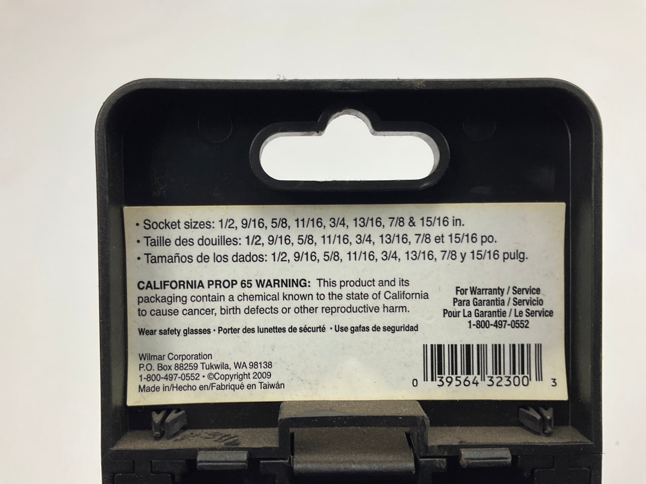 Performance Tool W32300 8 Pc. 1/2'' Dr. SAE Deep Socket Set