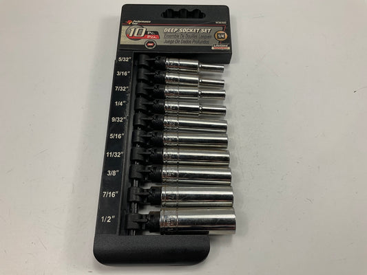 Performance Tool W36300 1/4'' 10 PC SAE Deep Socket Set