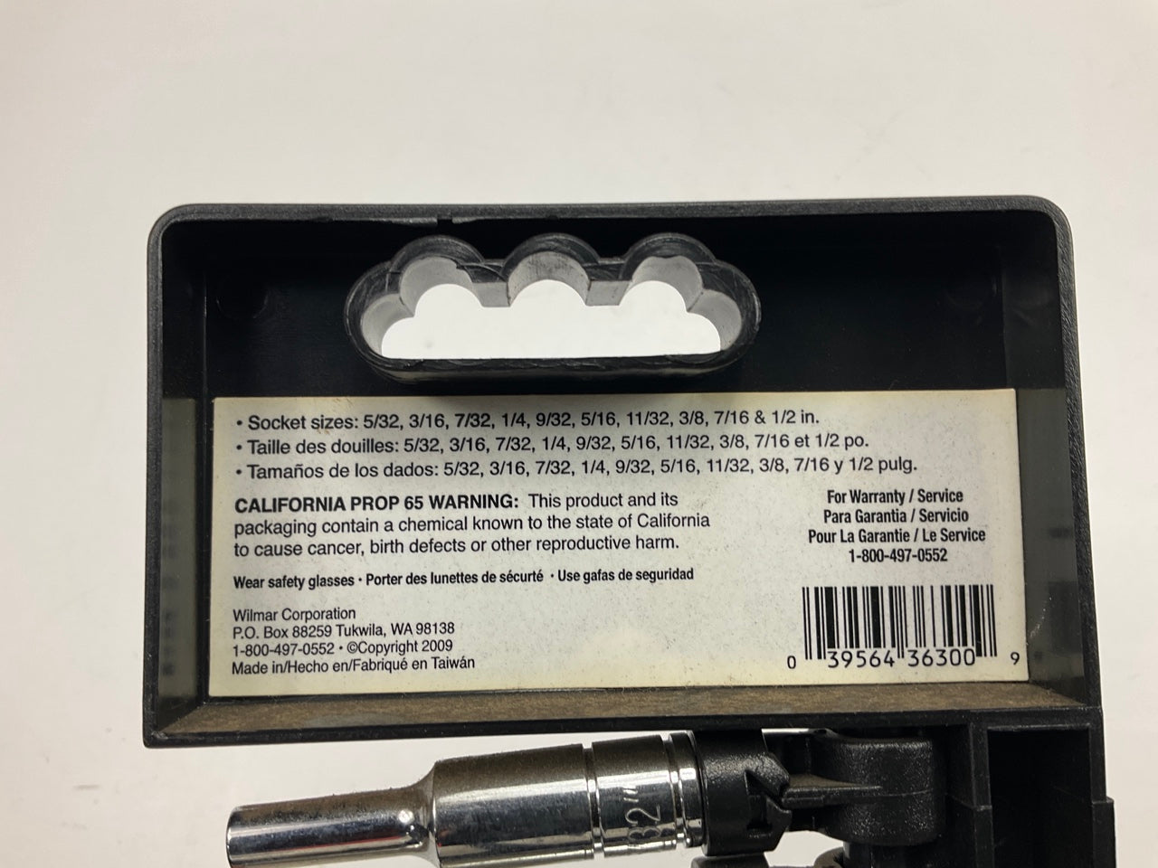 Performance Tool W36300 1/4'' 10 PC SAE Deep Socket Set