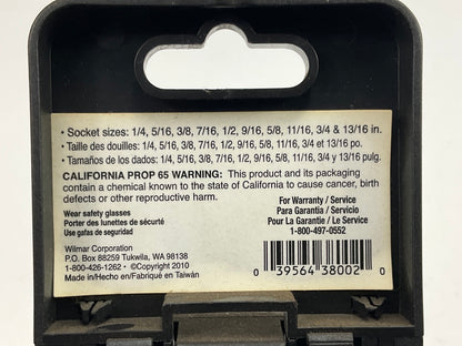 Performance Tool W38002 3/8''  Drive Standard Socket Set