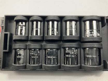 Performance Tool W38202 10-Piece 3/8'' Drive Metric Socket Set  10mm-19mm