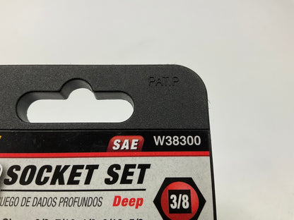 Performance Tool W38300 3/8'' Drive, SAE Deep Socket 10-piece Set - 3/8''-15/16''