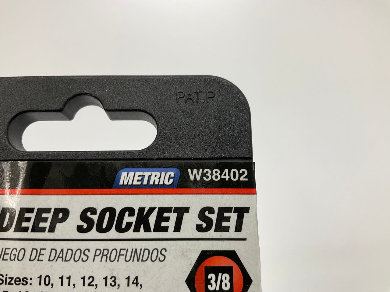 Performance Tool W38402 3/8'' Drive 10-Piece Deep Metric Socket Set 10mm-19mm
