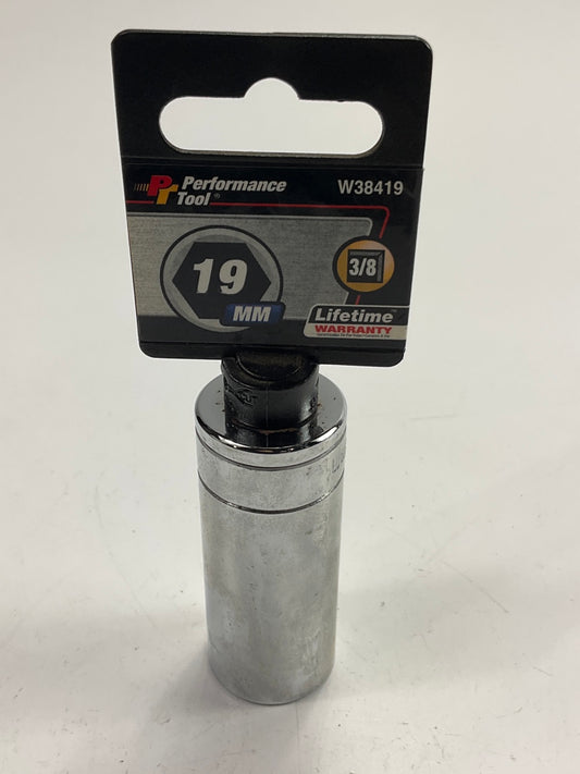 Performance Tool W38419 3/8 Inch Drive 19mm 6pt Deep Socket