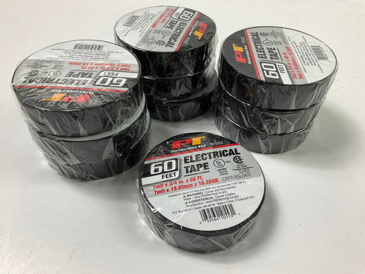 10 Rolls - 7 Mil X 3/4'' X 60 Feet Electrical Tape, Fresh Stock