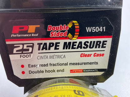 (5) Performance Tool W5041 25 Feet Clear Tape Measure, Easy To Read